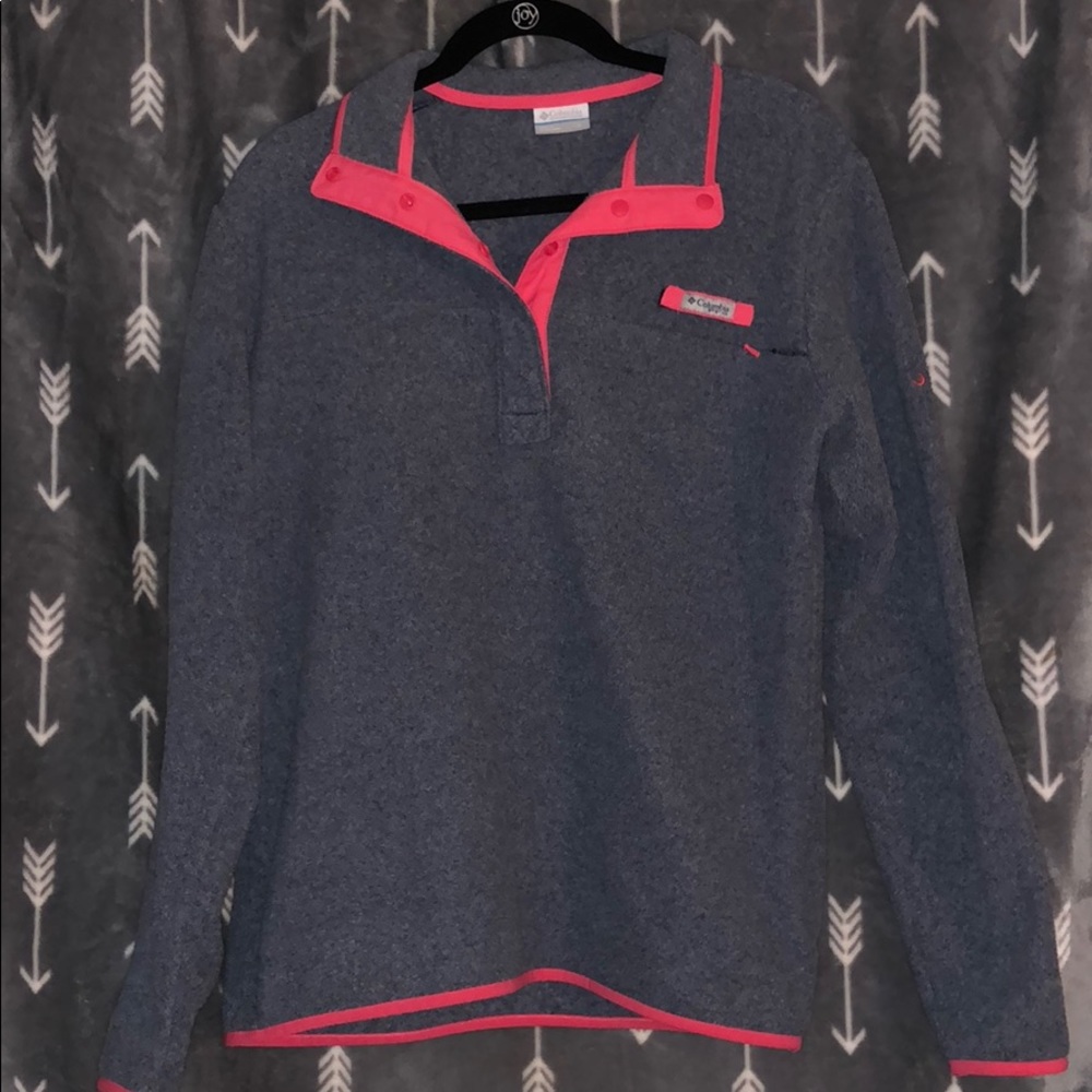 Gray Pink Columbia Pullover